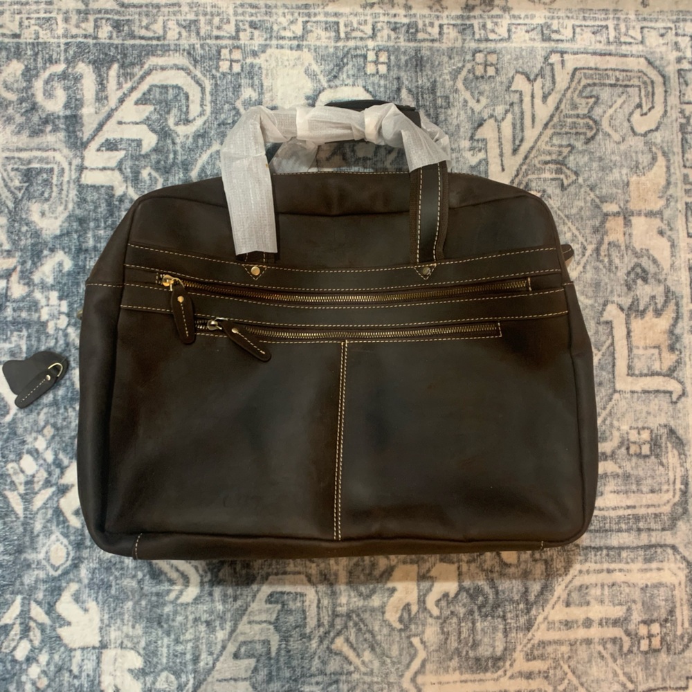 Classic Brown Leather Men's Bag